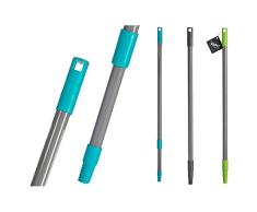 BigBuy Cleaning S3607210 Palo para Escoba, Gris, 120 Cm, Materiales Varios
