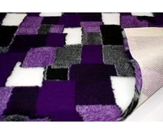 CRS Fur Fabrics Sir Pelo Tejidos Patchwork Profesional Antideslizante Veterinaria Perro Cachorro Mascota Ropa de Cama, poliéster, Morado, 100 x 150 x 100 cm