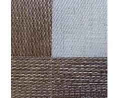 Home Life Alfombra con Diseño Cenefa, Vinilo, Taupe y Cobre, 160 x 230 cm
