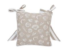 Clayre & Eef SES25N - Funda de cojÃ­n para Silla (40 x 40 cm), diseÃ±o de Conchas