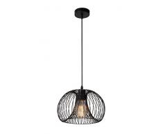 Lucide 02400/30/30 VINTI - Lámpara de techo, 230 V, 60 W, Negro, 30 cm x 30 cm x 148 cm