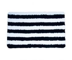 MSV Deauville Alfombra de baÃ±o, Tela, Negro, 80x50x3 cm