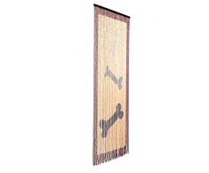 Catral 71060014 Cortina de Madera Dogs L65, Marrón y Azul, 200 x 90 cm