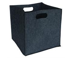 Box and Beyond - Cesta de fieltro (31 x 31 x 31 cm), color gris