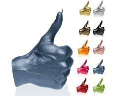 Candellana Vela en Forma de Pulgar | Altura: 17,5 cm | Jeans | Tiempo de combustión 30h | El tamaño de la Vela es Igual a 1:1 de la Mano Real | Hecho a Mano en EU