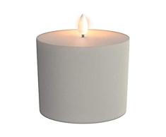 Piffany Copenhagen Vela LED patentada de llama parpadeante UYUNI Lighting, diseño elegante y minimalista con base de cera real, pilar de marfil, 7,8 x 12,9 cm, UL-PI-IV78010