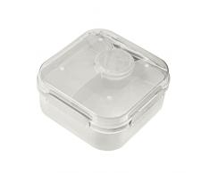 BranQ Home essential â práctica fiambrera de 1,6 l LIDO con cubiertos (tenedor y cuchillo) y un recipiente de cierre de rosca para salsa o nueces, sin BPA, perfecto para ensaladas y aperitivos, crema
