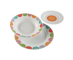 Versa 17760827 Vajilla Porcelana Multicolor 27 x 27 x 3 cm