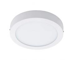 Eglo LÃ¡mpara LED de techo Fueva 1, 1 foco, material: metal fundido, plÃ¡stico, color: blanco, diÃ¡metro: 30 cm, luz blanca cÃ¡lida, IP44