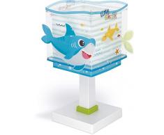 Dalber Lámpara de mesa o mesita infantil Little Shark Tiburones Animales, lámparas infantiles