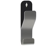 Spirella colección Anobile, Gancho Adhesivo 11x3, Acero Inoxidable, Plateado, Plata, 11 X 3 X Cm