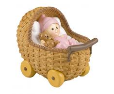 Mopec Figura de Pastel Hucha Cochecito, Blanco Roto