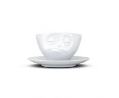 Fiftyeight t014501 - Taza de cafÃ© con platillo verpennt, porcelana, 200 ml , blanco