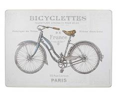 Creative Tops - Manteles Individuales (40 x 29 cm), diseño de Bicicleta, Color Blanco
