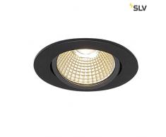 SLV New Tria redondo, LED Indoor techo, Negro, 1800 - 3000 K, 7,2 W Lámpara, aluminio, 7.3 W