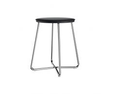 COSMIC - Taburete BaÃ±o | Acabado Cromado Negro Mate | Ideal para BaÃ±os, Cocinas y Habitaciones | Medidas 31 x 31 x 39,6 cm