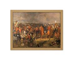Pieneman The Battle Of Waterloo Painting Artwork Framed Wall Art Print 18X24 Inch Batalla Agua Pintura pared