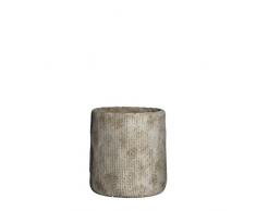 MICA Decorations Kyan Maceta, Cemento, Beige, 19 x 19 x 20 cm, 4 Unidades de Medida