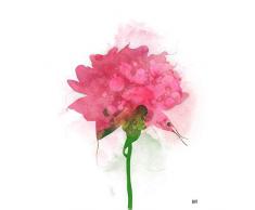Abstract Red Flower Watercolour Painting Premium Wall Art Canvas Print 18X24 Inch Resumen Flor Acuarela Pintura pared