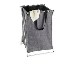 Wenko Colada Uno Cesto para la Capacidad 52 L, poliéster, Gris, 38 x 35 x 57 cm