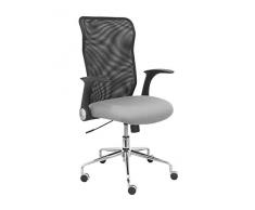 Piqueras Y Crespo (PIQU7) Silla Minaya Respaldo Malla Negro Asiento Bali Gris Claro Oficina, Talla Unica