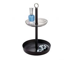 iDesign Austin Estante para BaÃ±o, Organizador De CosmÃ©ticos, Negro Mate, 15.2 Cm De DiÃ¡metro X 25.6 Cm