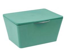 Wenko 23581100 - Caja de almacenaje con Tapa Brasil, TPE, 19 x 10 x 15, 5 cm, Color Verde