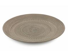 Villa d 'Este Home Tivoli Wood Plato Redondo Decorativo (madera, gris, 44 cm