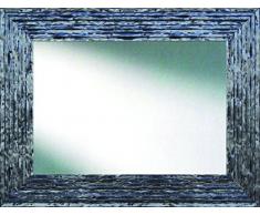 Lienzos Levante Espejo Decorativo baño/recibidor, Madera, Plata y Negro, 97 x 76 cm.