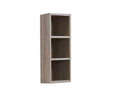 Taberner Stockholm Vitrina con 3 Estantes, Madera, Roble Oscuro, 30x20x70 cm