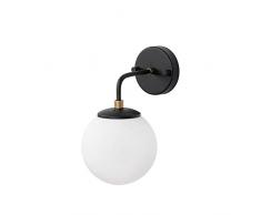 Aplique de pared, metal , negro, 15x21x27, casquillo E14 Max 40 W