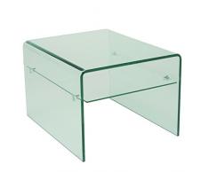 Belssia Mesa Auxiliar con Estante, 50x60x40 cm