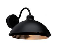 Brilliant 94447/76 Billy lámpara de pared ganchos, metal/NC, E14, 40 W, color negro y cobre