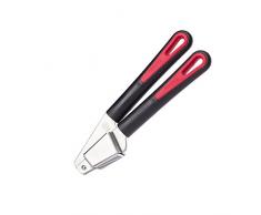 Westmark – Prensa de ajos con bandeja extraíble Rejilla, longitud: 19,7 cm, acero inoxidable/plástico, Gallant, Negro/Rojo/Plata, 29362270