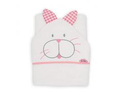 Ti TIN Capa de BaÃ±o Bebe de Rizo 100% AlgodÃ³n | Toallas para Bebes con Capucha Suave y Absorbente con un DiseÃ±o de Gatito en Color Rosa