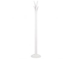 Belssia Perchero de Pie, Roble, Blanco Lavado, 163x30x30 cm