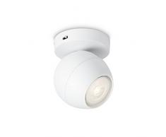Philips Lirio Spot Planet - Foco de interior LED, 230 lúmenes, aluminio, 3.5 W, integrado, 8 x 8 x 8.2 cm, color blanco