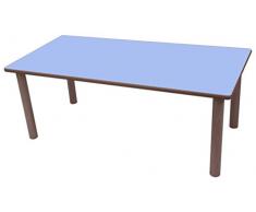 Mobeduc Mesa Infantil Rectangular 120x80 cm (Talla 0), Haya, Haya y Azul Lavanda, 120 x 80 cm
