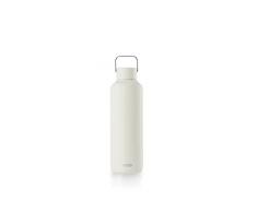 EQUA Botella de agua aislada sin tiempo, doble pared, acero inoxidable, 24 horas de frÃo o caliente hasta 12 horas, sin BPA, a prueba de fugas, duradera, multifuncional (blanco apagado, 600 ml)