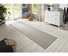 BT Carpet Nature - Alfombra de Cocina Antideslizante para Pasillo, jardÃn, terraza, Cuarto de baño, Color Gris y Multicolor, 80 x 250 cm