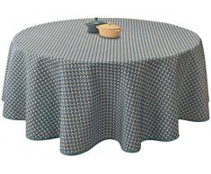 Le linge de Jules Mantel Antimanchas Paon Azul Oscuro - Redondo 160 cm