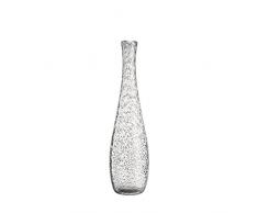 Leonardo Giardino Florero en Forma de Botella Vidrio Gris Jarron - Jarrones (Florero en Forma de Botella, Vidrio, Gris, 132 mm, 132 mm, 500 mm)