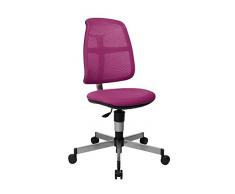 Topstar Kinder-und Jugenddrehstuhl Pep/Netzbezug Violett Silla giratoria Infantil, Tela, Morado, 50.0 x 44.0 x 105.0 cm
