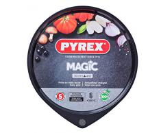 Pyrex Magic Bandeja De Horno Para Pizza, Acero Inoxidable, Negro