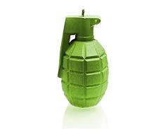 Candellana Hecho a Mano Grenade Vela de Regalo - Divertida - Vela Decorativa - Decoración del Hogar - Regalos para Amigos - Mecha de Algodón - Tiempo de Quemado 25h - Vela Lime