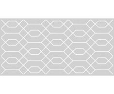 VINILIKO, Alfombra de vinilo, Hexágono, Gris, 50x100 cm