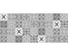 Laroom Alfombra Vinílica de Cocina Diseño Faro, Vinilo Antiliscante, Gris, 65x150 cm