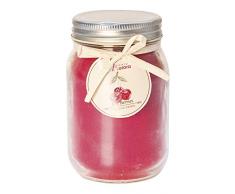 Candele DAurora Velas de Aurora Aida perfumada en vaso de cristal, cera, rojo, 7.8 x 7.8 x 13 cm
