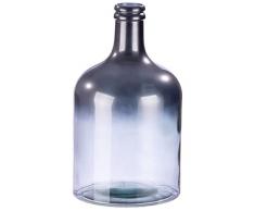GILDE Florero Grande XL de Cristal Reciclado â DecoraciÃ³n SalÃ³n â FabricaciÃ³n Europea â Color: Plata Metalizado con Degradado â Altura 43 cm