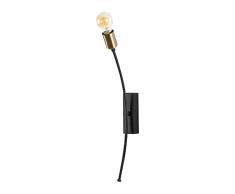 Aplique de pared, hierro , negro vintage, 6x25x56, casquillo E 27 Max 40 W